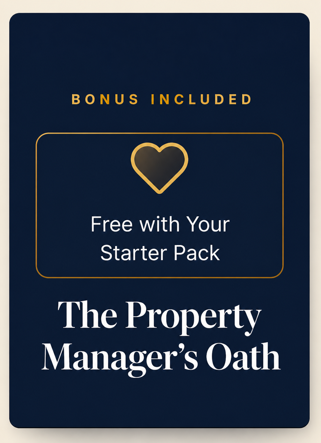 The Property Manager's Oath to Service